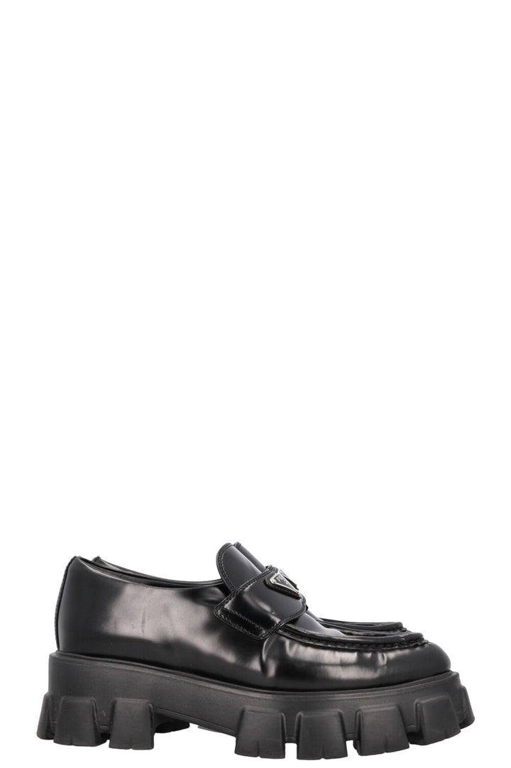 PRADA Monolith Flats Leather Black