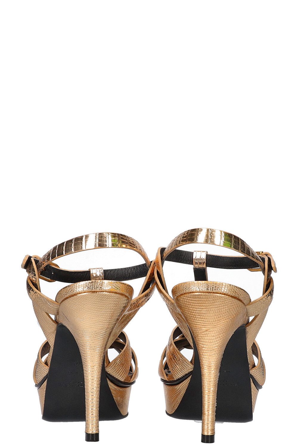 SAINT LAURENT Tribute Heels Gold