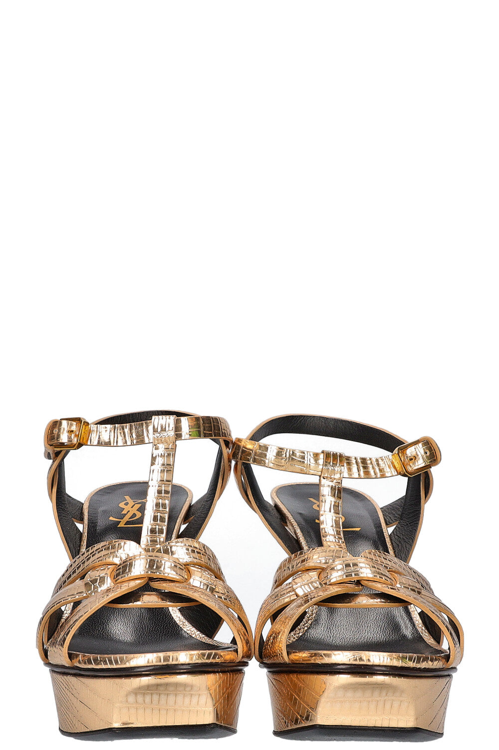 SAINT LAURENT Tribute Heels Gold