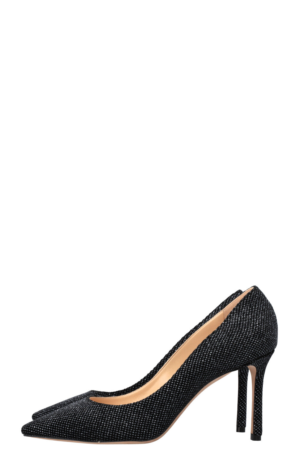 JIMMY CHOO Romy Heels Glitter Black