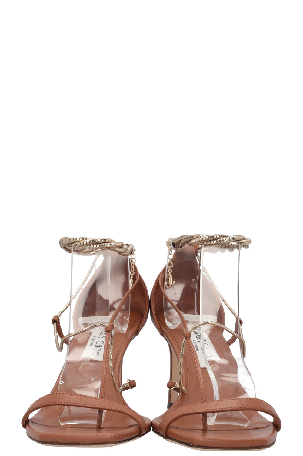 JIMMY CHOO Heels Leather Brown Gold