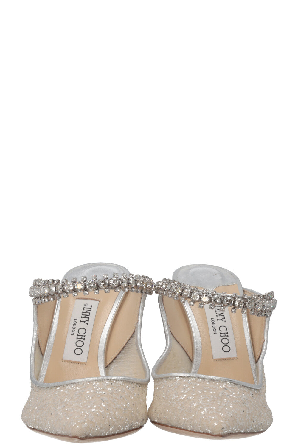 JIMMY CHOO Bing Talons Paillettes Argenté