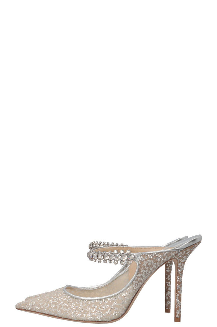 JIMMY CHOO Bing Talons Paillettes Argenté