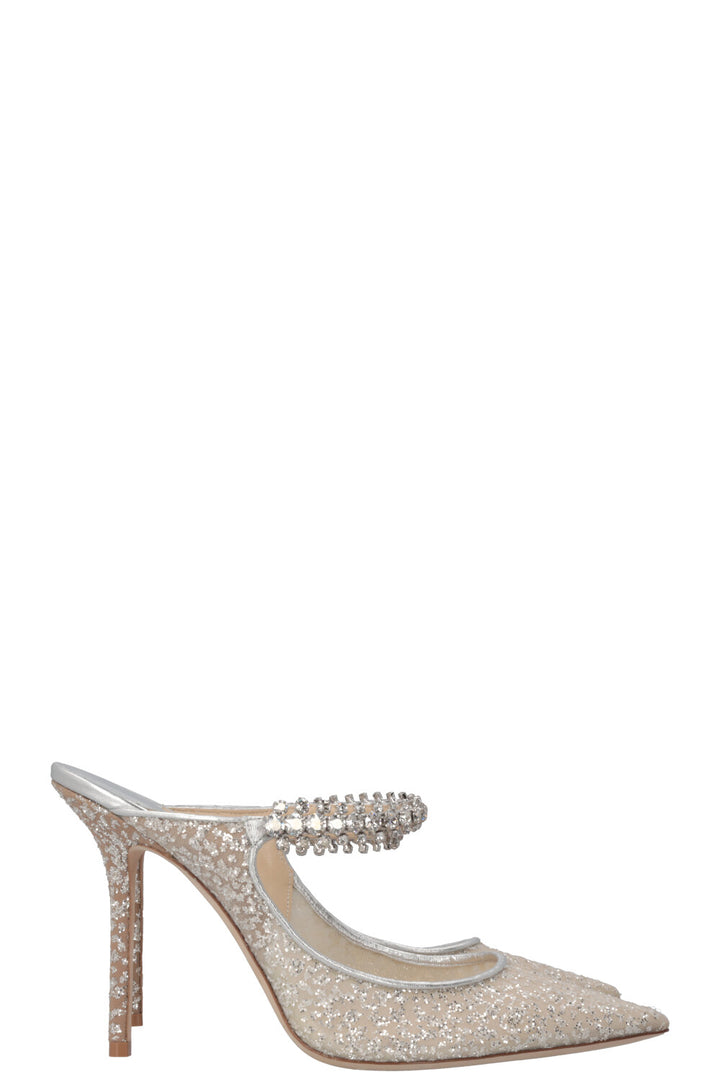 JIMMY CHOO Bing Talons Paillettes Argenté