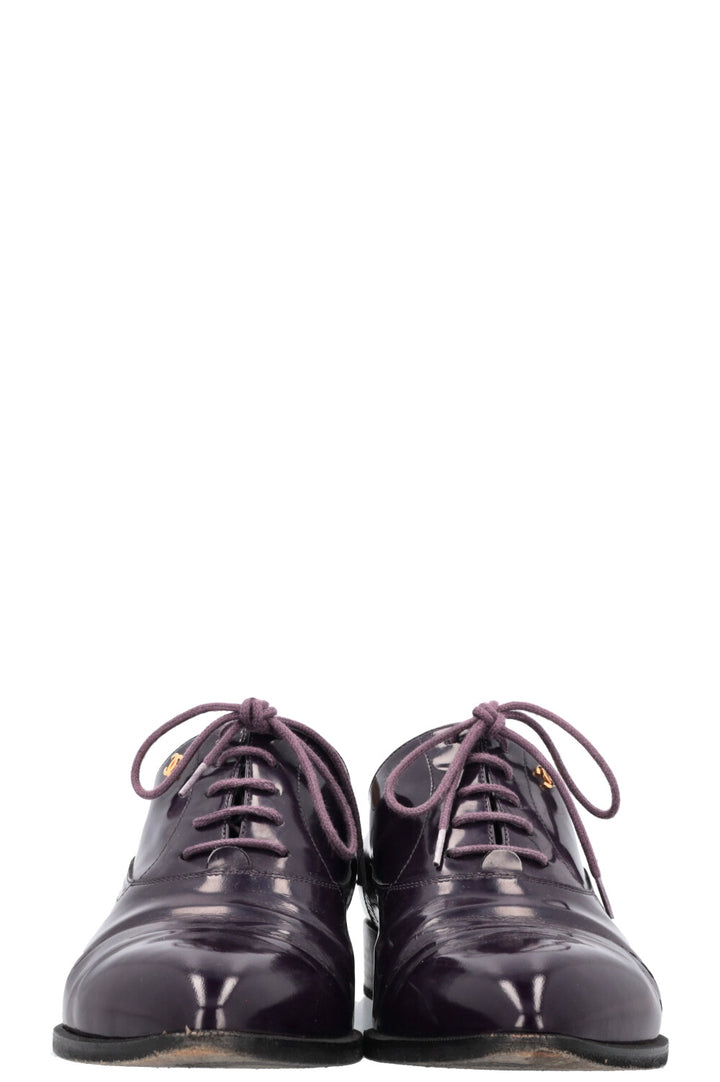 CHANEL Ballerines Cuir Violet