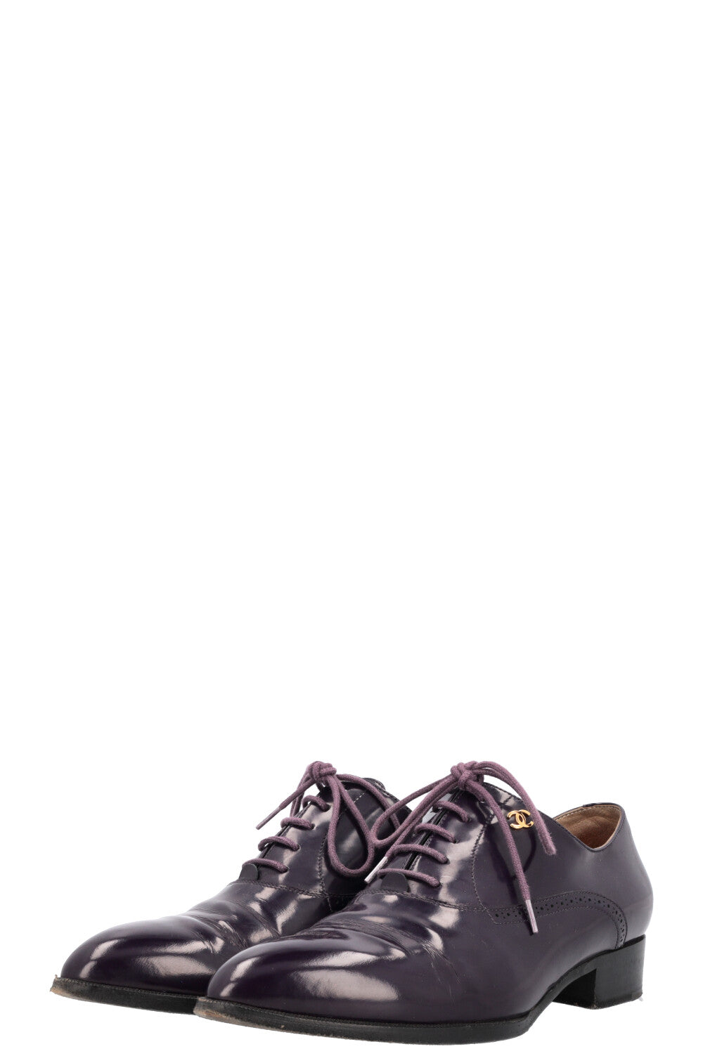 CHANEL Ballerines Cuir Violet