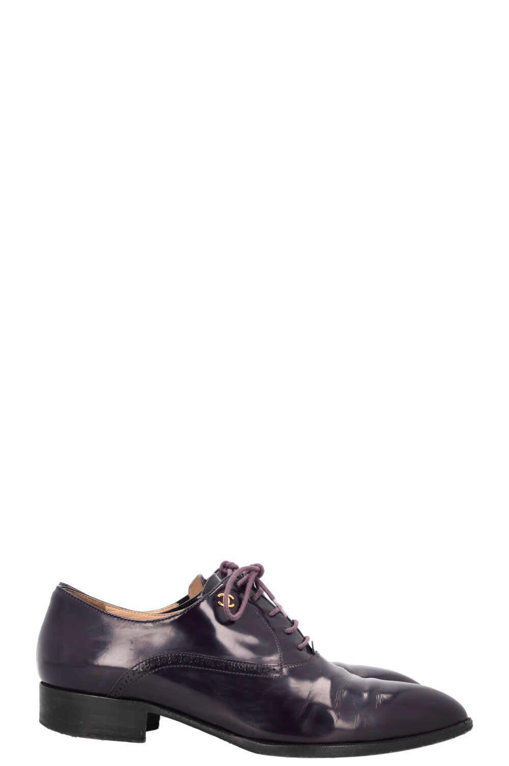 CHANEL Ballerines Cuir Violet