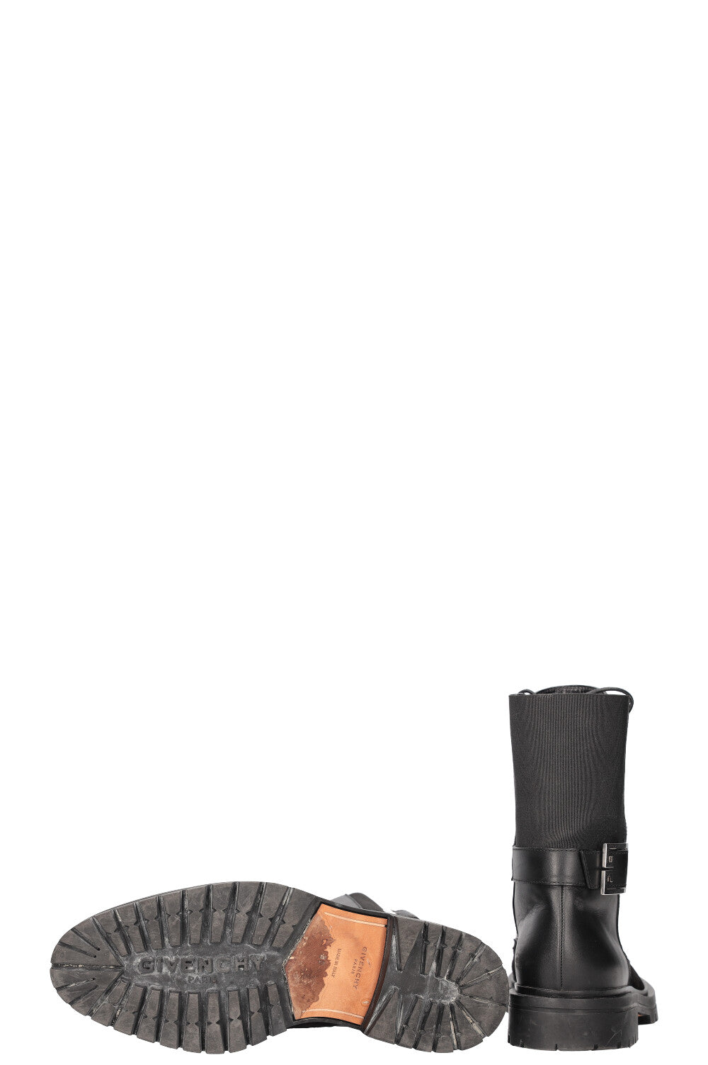 GIVENCHY Aviator Lace Up Boots Black REAWAKE