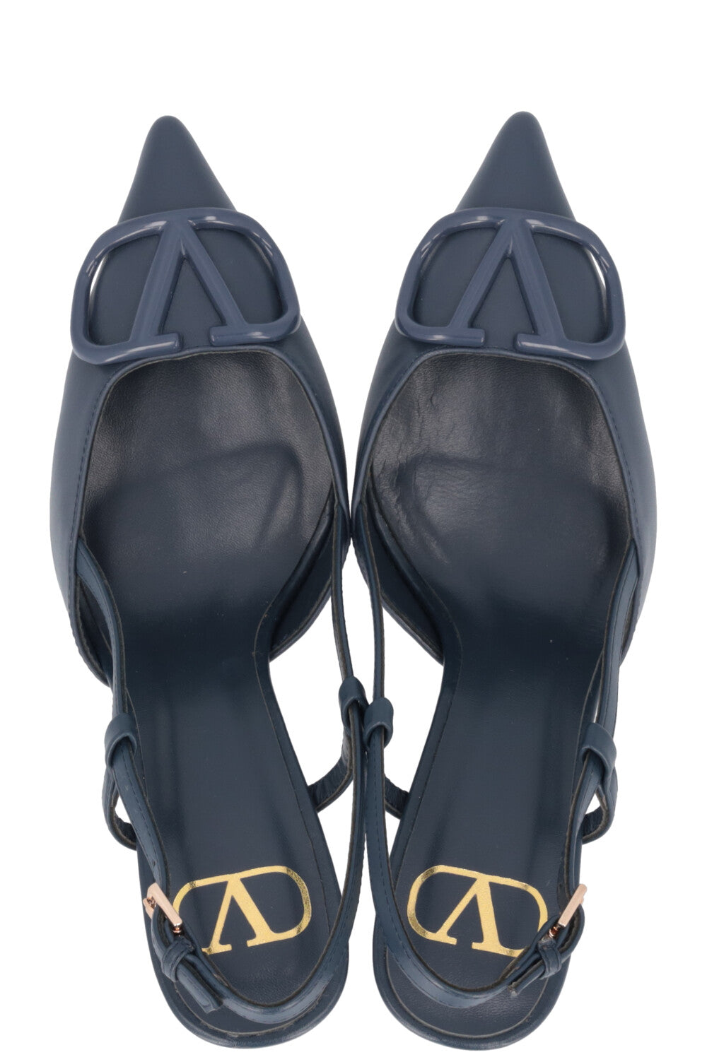 VALENTINO V Logo Signature Slingbacks Blue