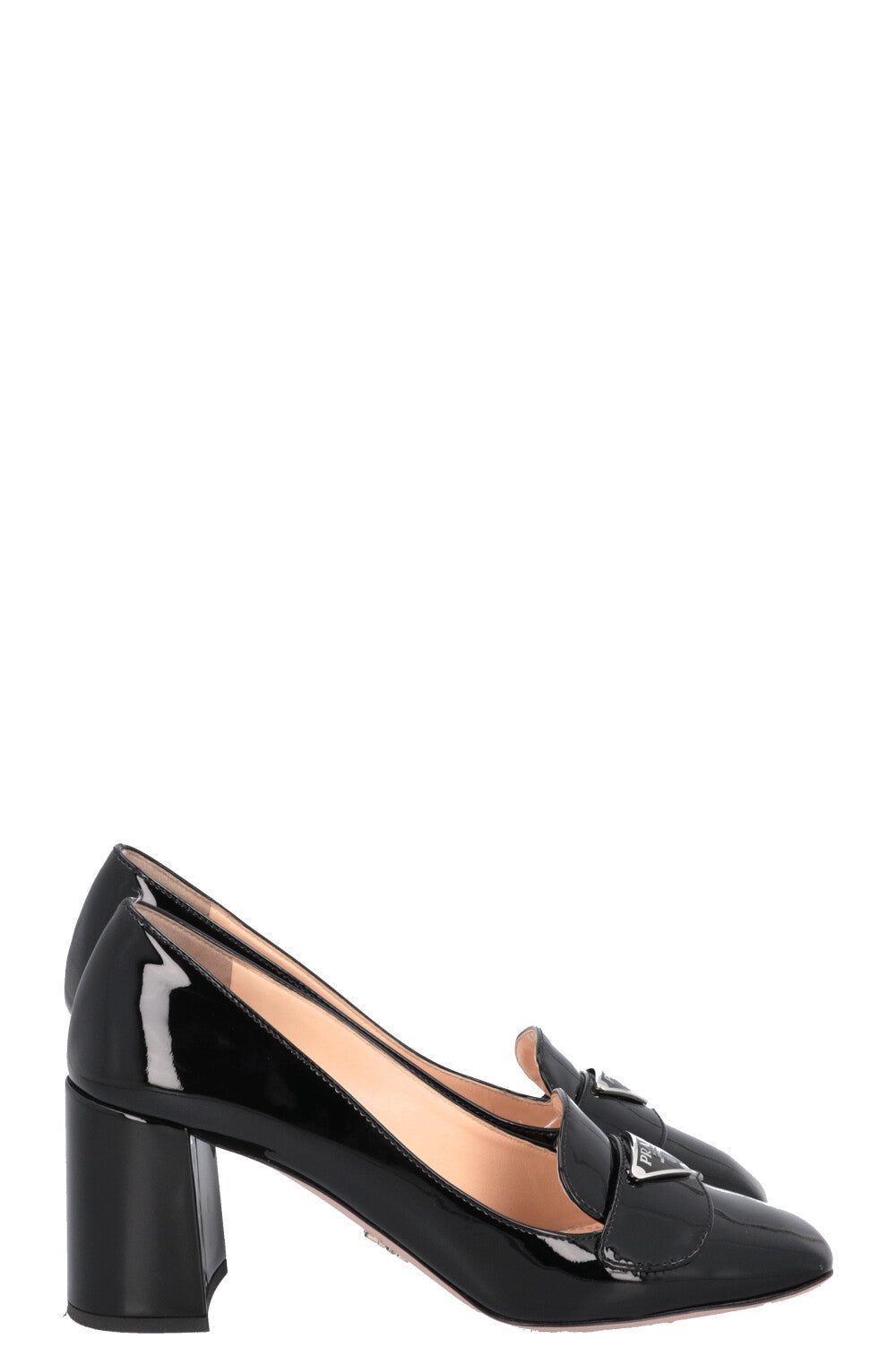 Schwarze good Original Prada Lackleder Pumps