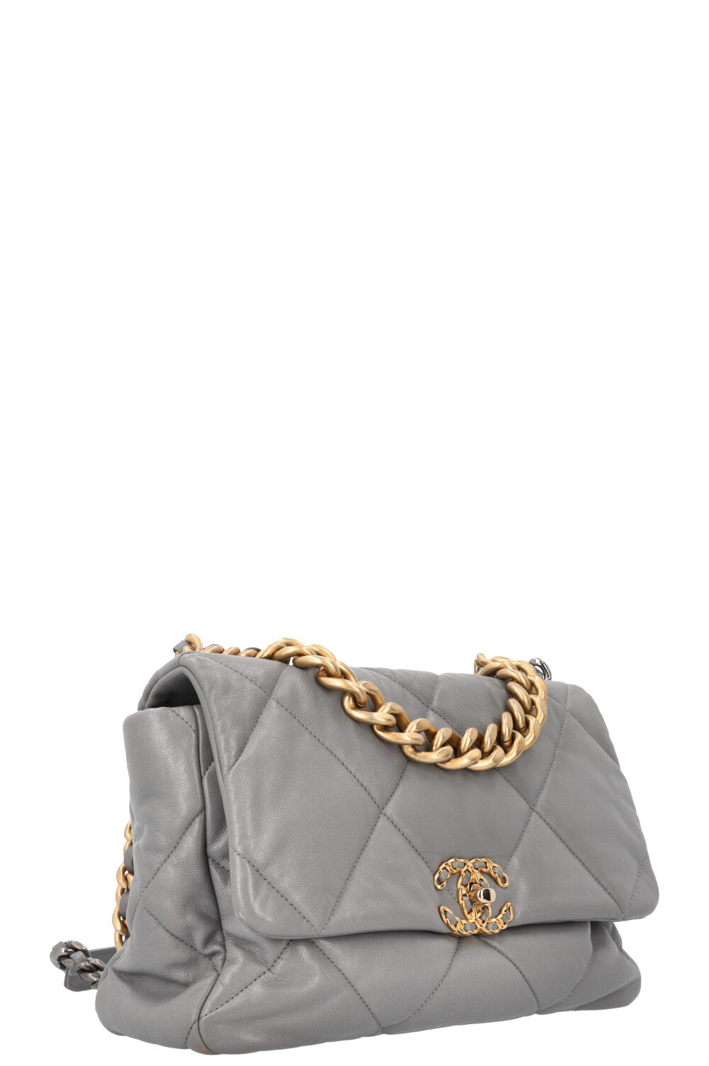 CHANEL 19 Grand sac bandoulière Gris