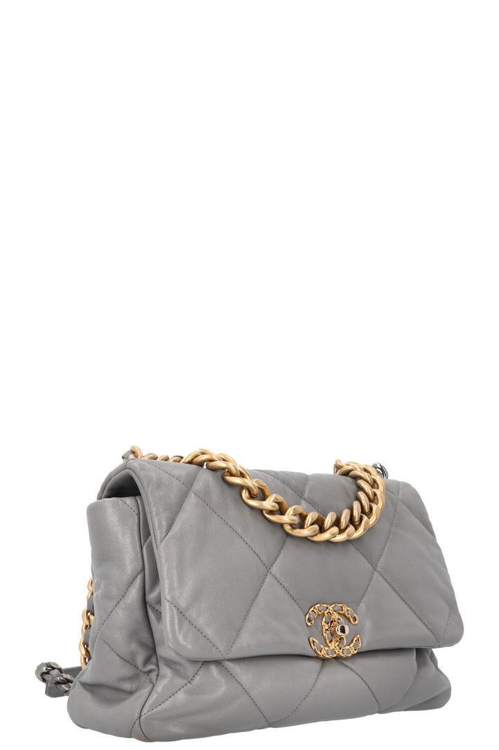 CHANEL 19 Large Crossbody Bag Grey