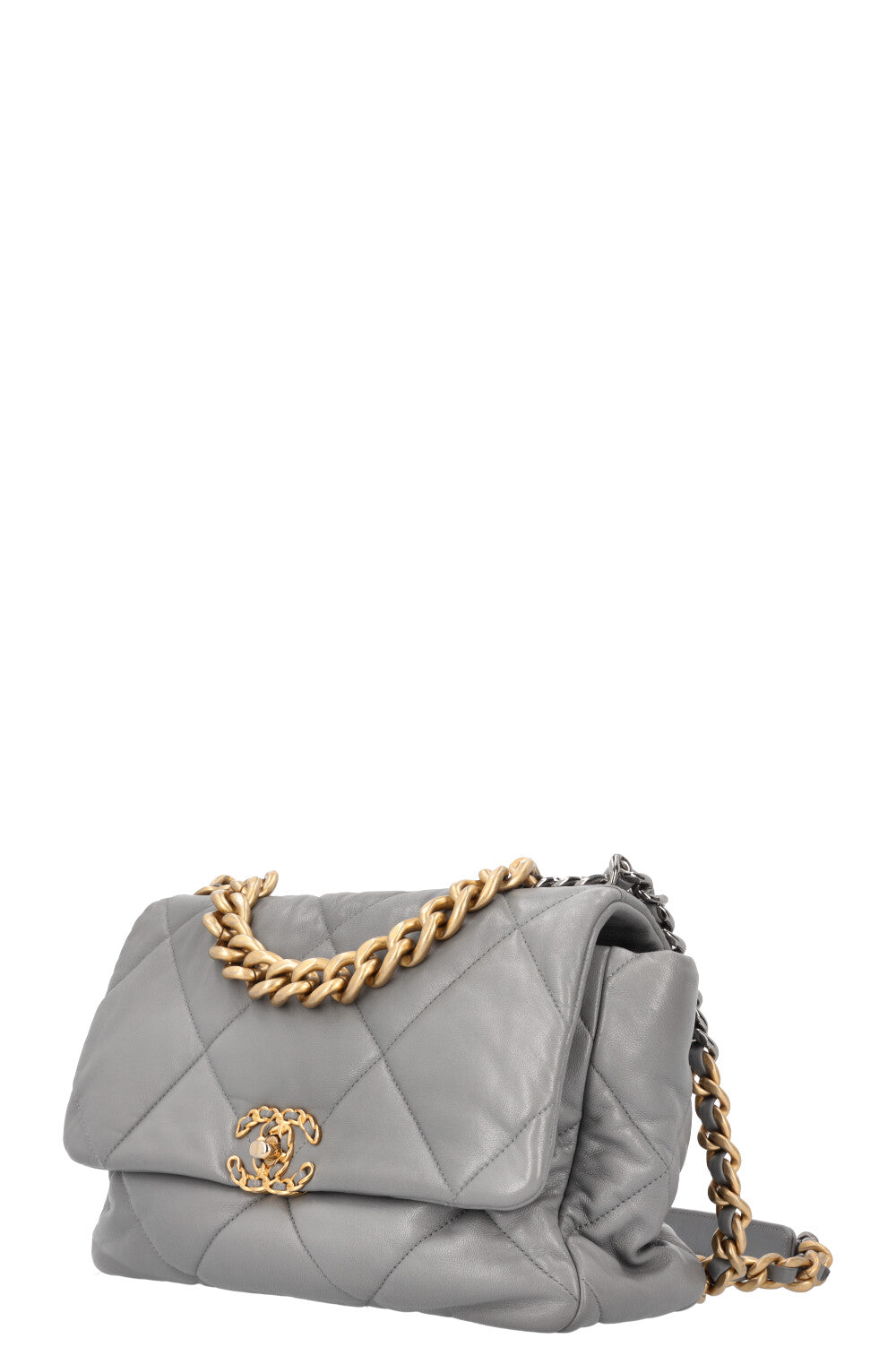 CHANEL 19 Grand sac bandoulière Gris