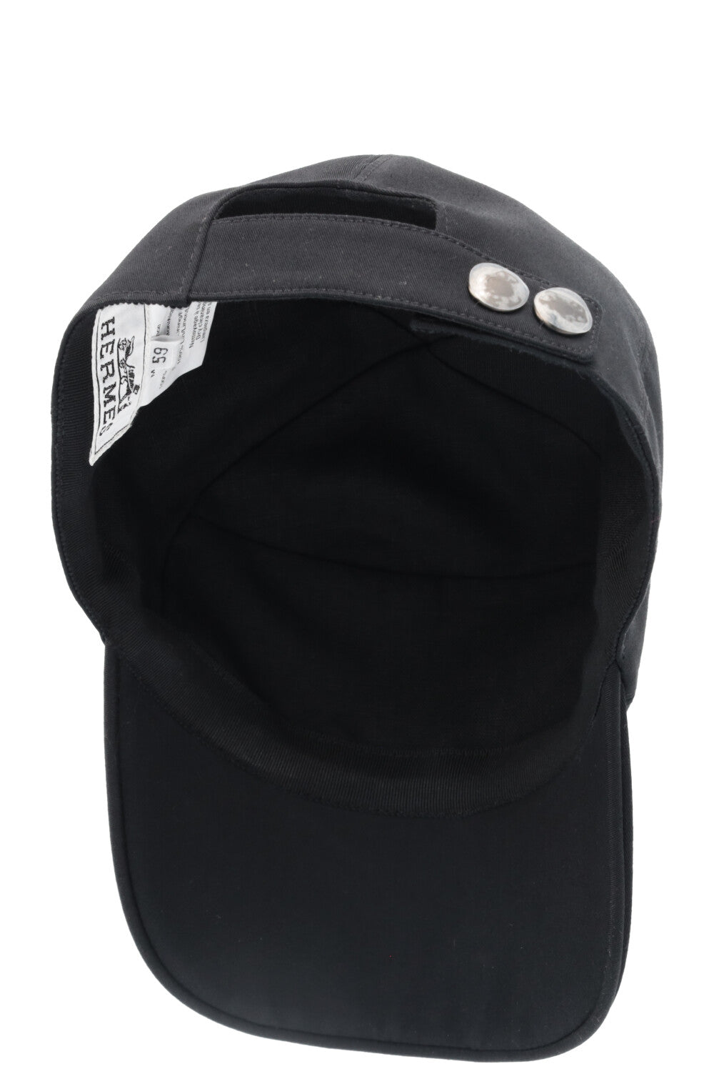 HERMES Casquette Coton Noir