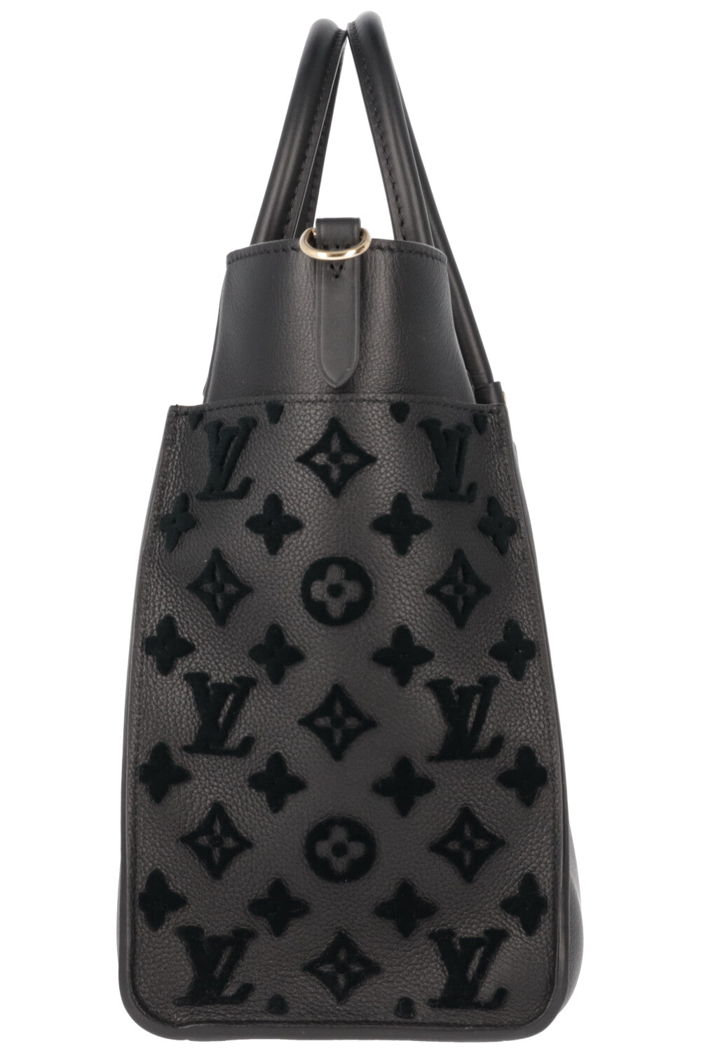 LOUIS VUITTON On My Side MM Bag Leather Black