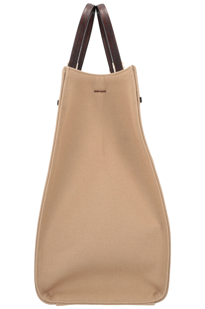 FENDI Sunshine Medium Tote Bag Canvas Beige