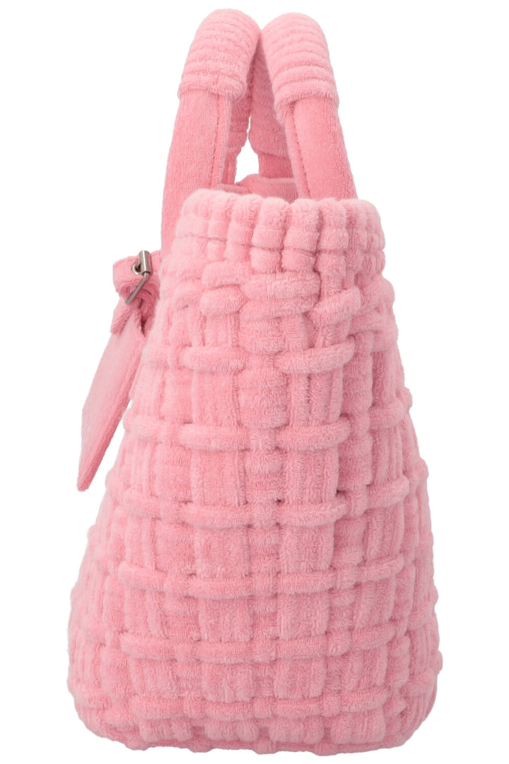 BALENCIAGA Bistro XS Basket Bag Terry Cloth Pink