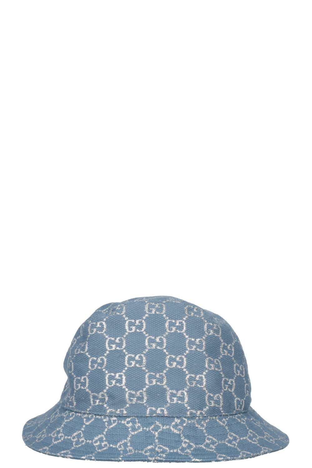 Chapeau GUCCI GG Supreme Lurex Bleu Argent