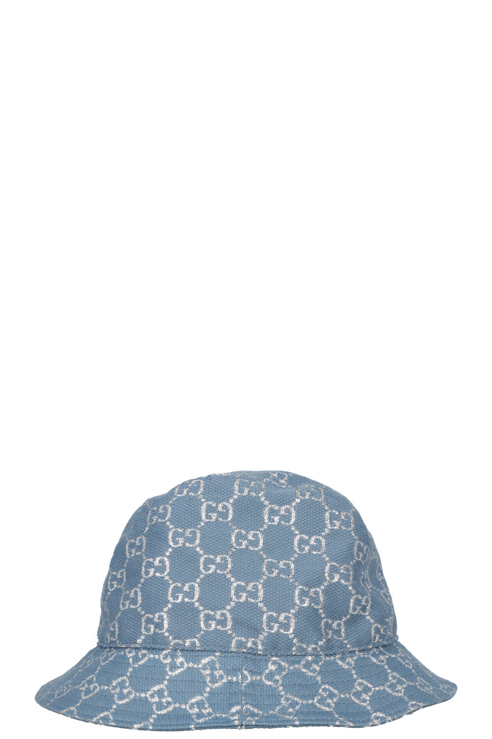 Chapeau GUCCI GG Supreme Lurex Bleu Argent