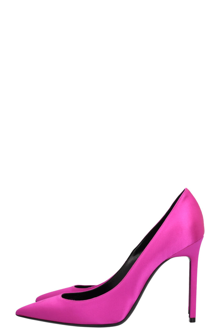 SAINT LAURENT Instinct Heels Pink Satin