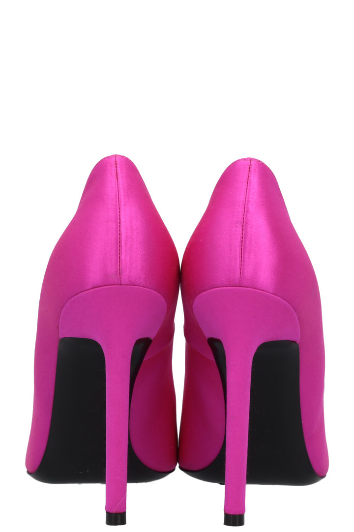 SAINT LAURENT Instinct Heels Pink Satin