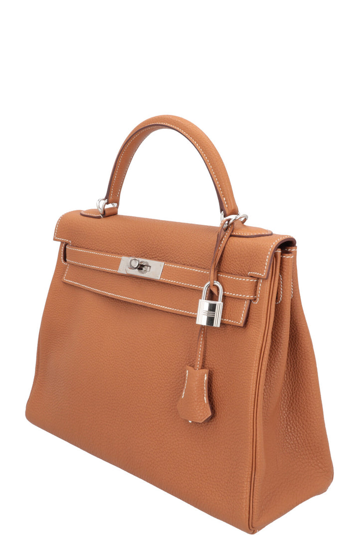 HERMÈS Kelly 32 Retour Togo Or