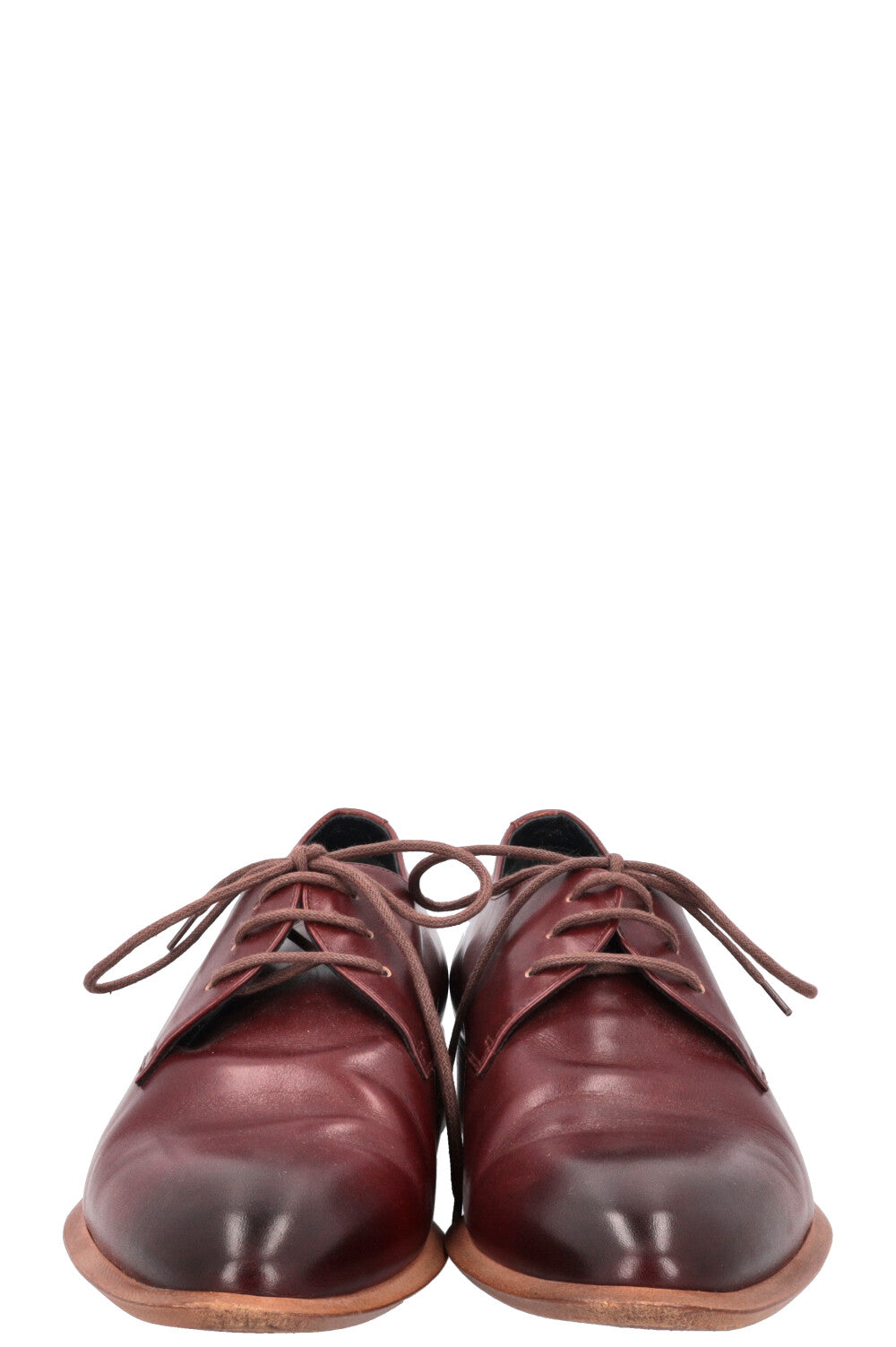 CÉLINE Flats Leather Bordeaux