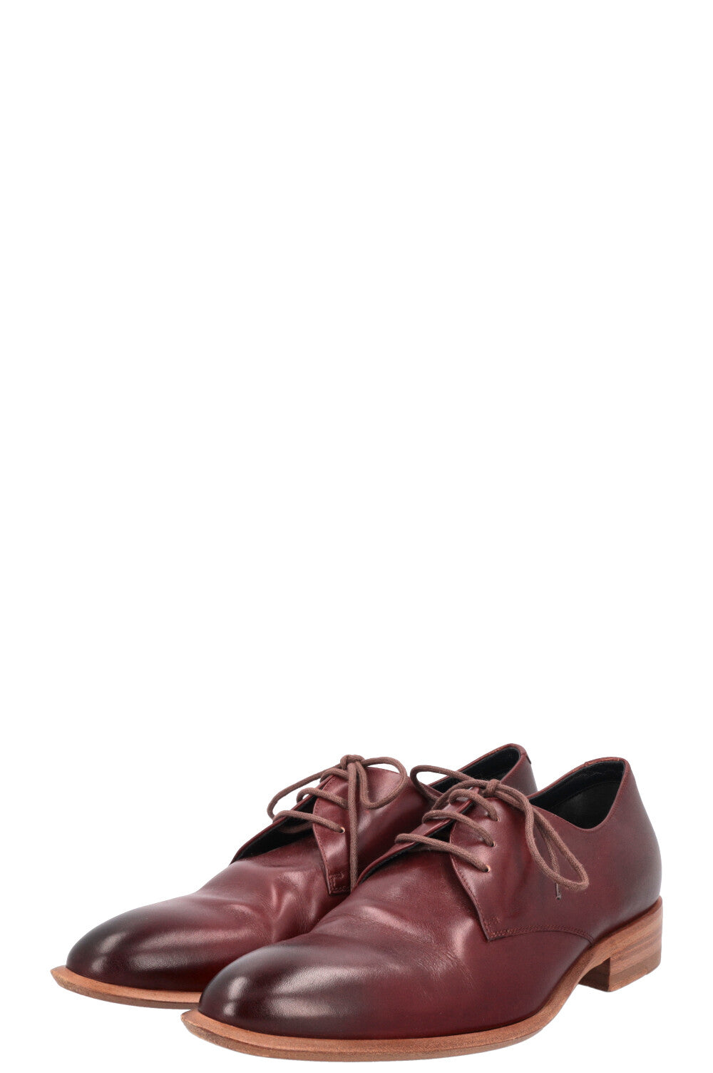 CÉLINE Flats Leather Bordeaux