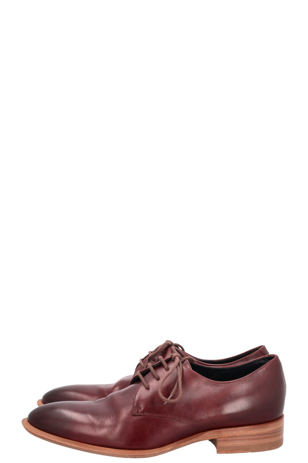 CÉLINE Flats Leather Bordeaux