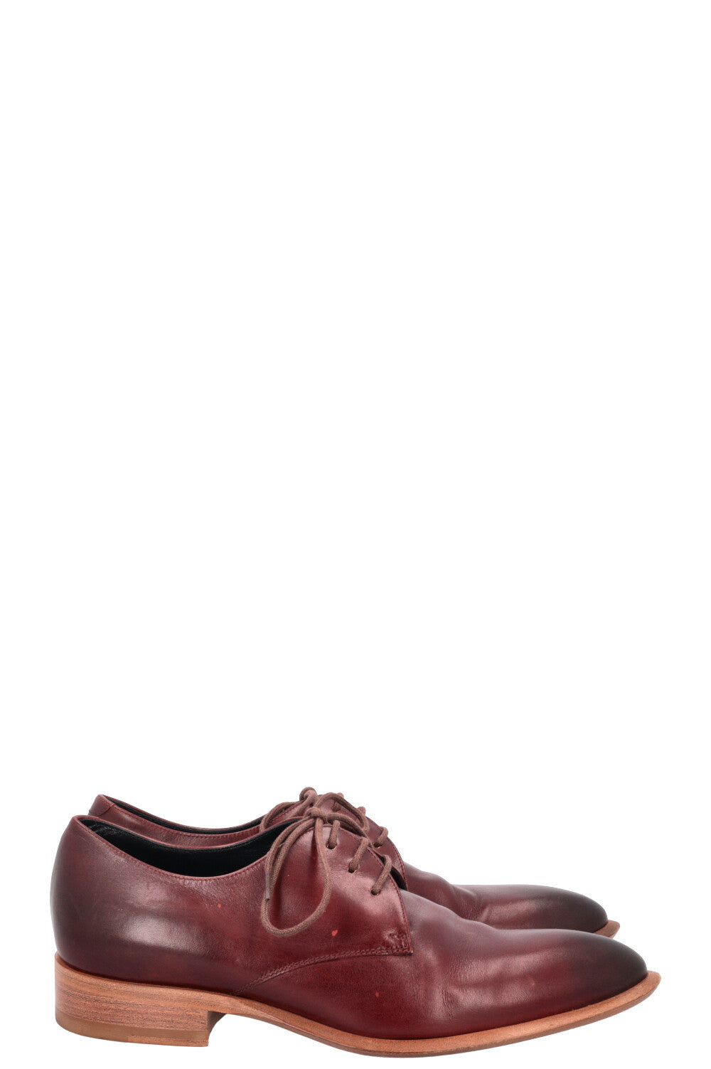 CÉLINE Flats Leather Bordeaux