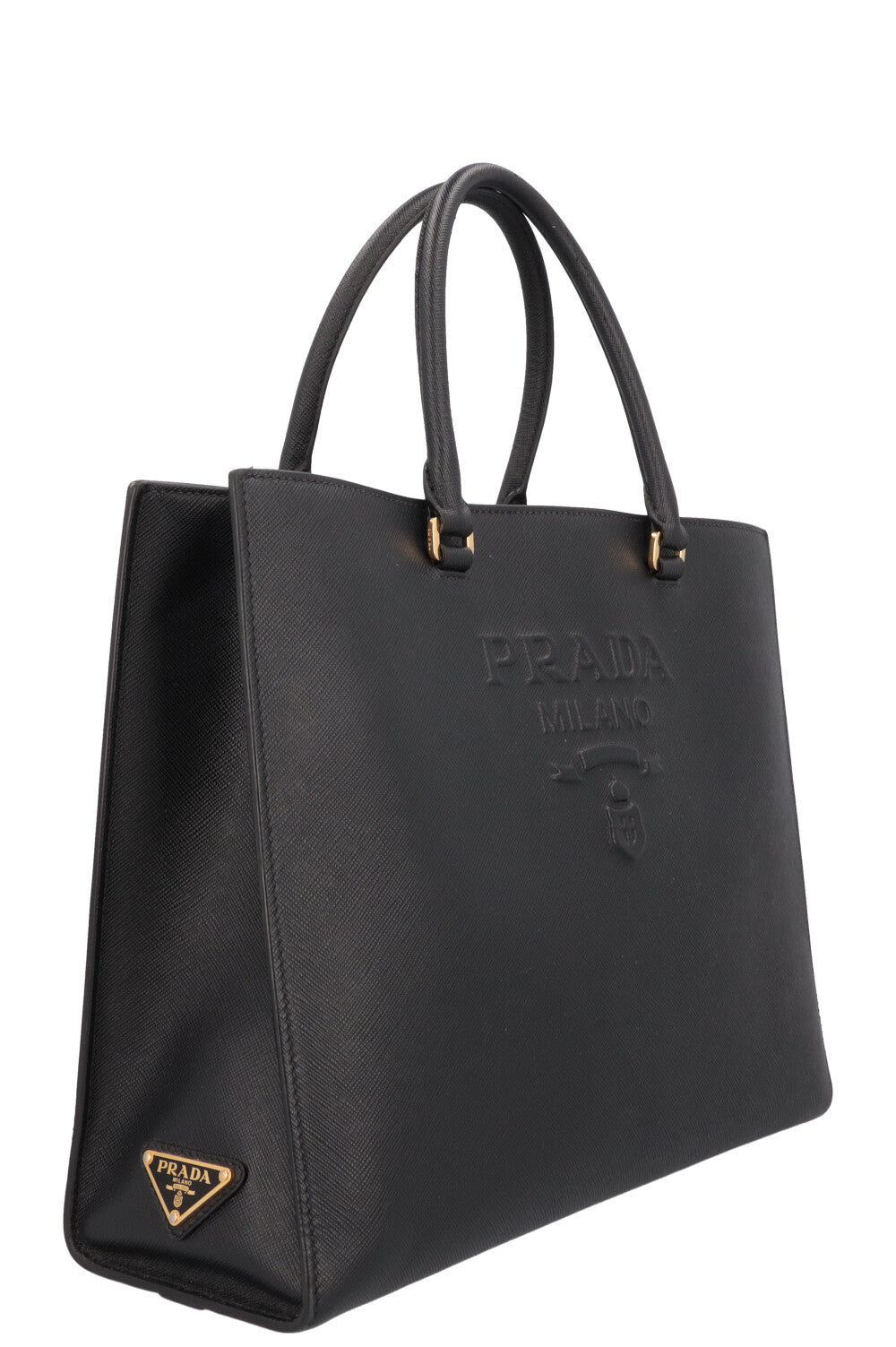 Prada Tote Bag Saffiano Leather Black REAWAKE