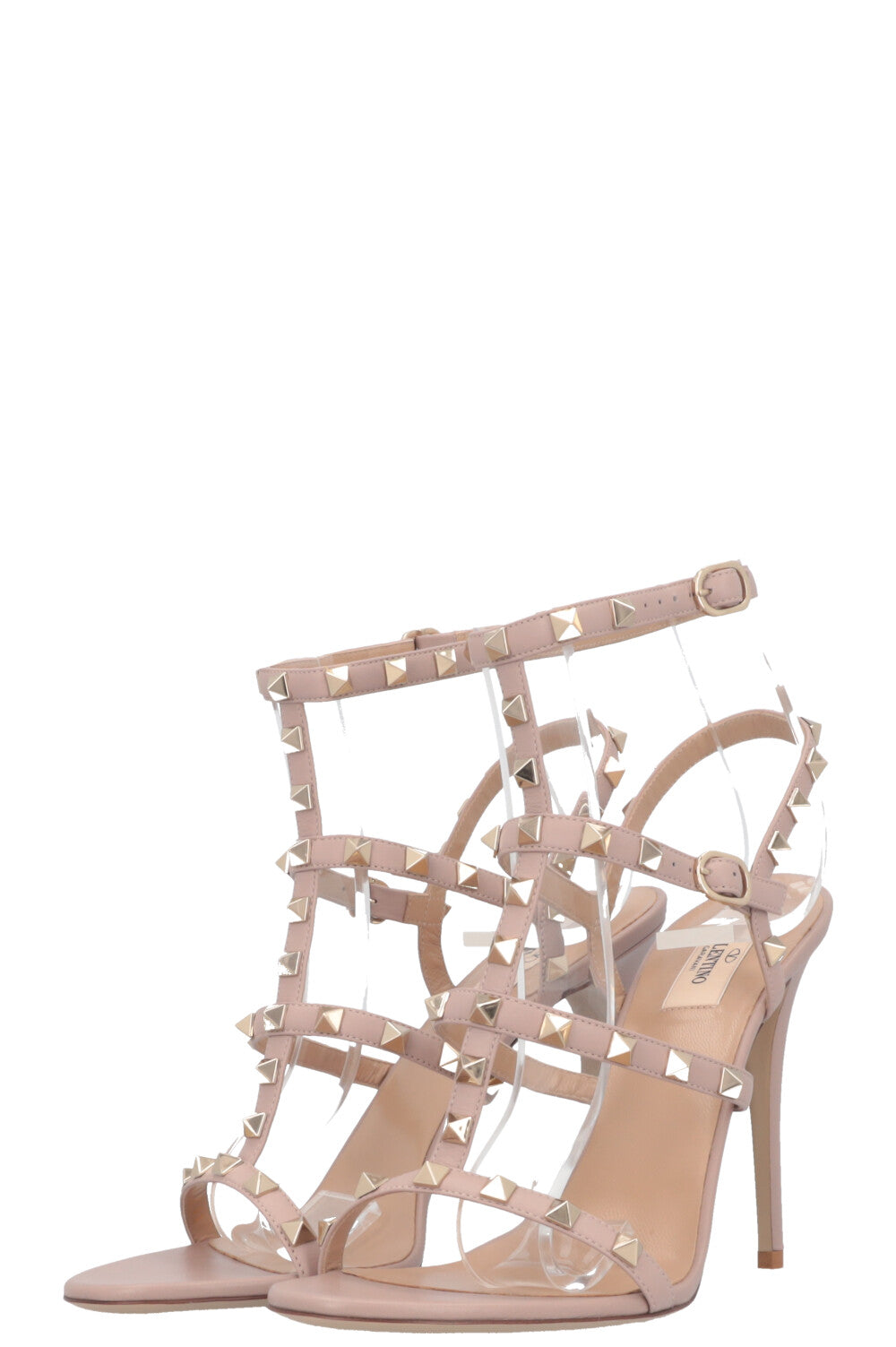 VALENTINO Rockstud Heels Leather Nude