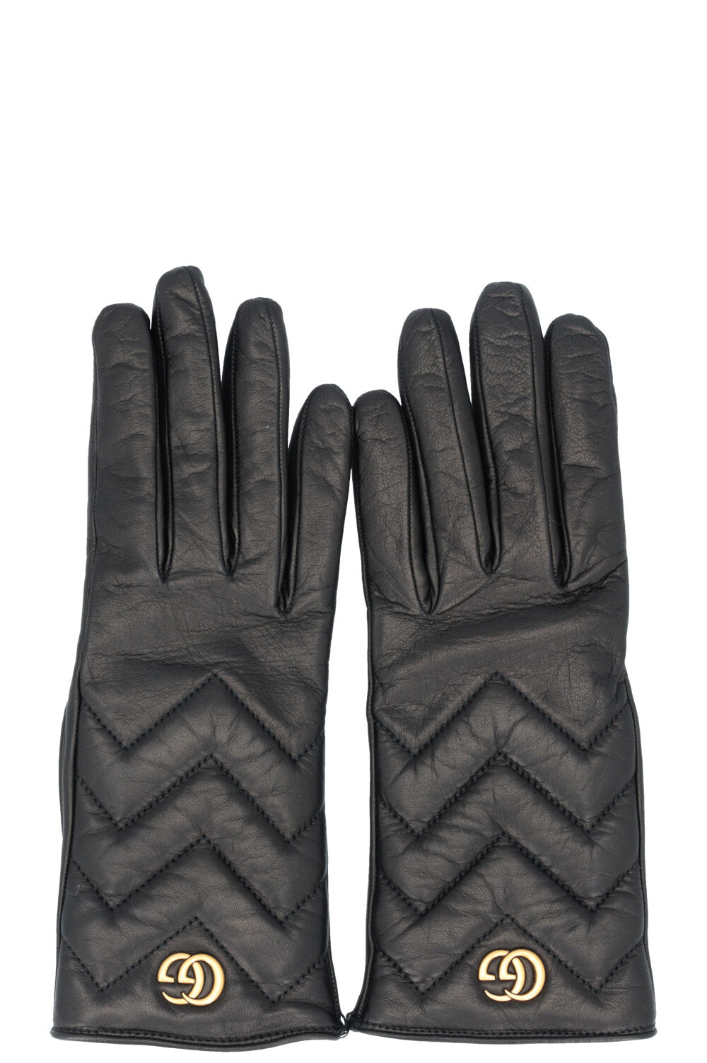 GUCCI Marmont Gloves Leather Black