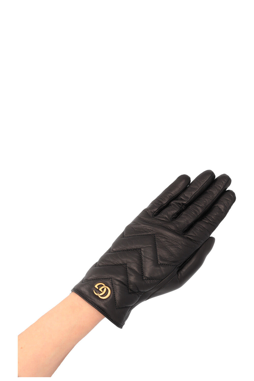 GUCCI Marmont Gloves Leather Black