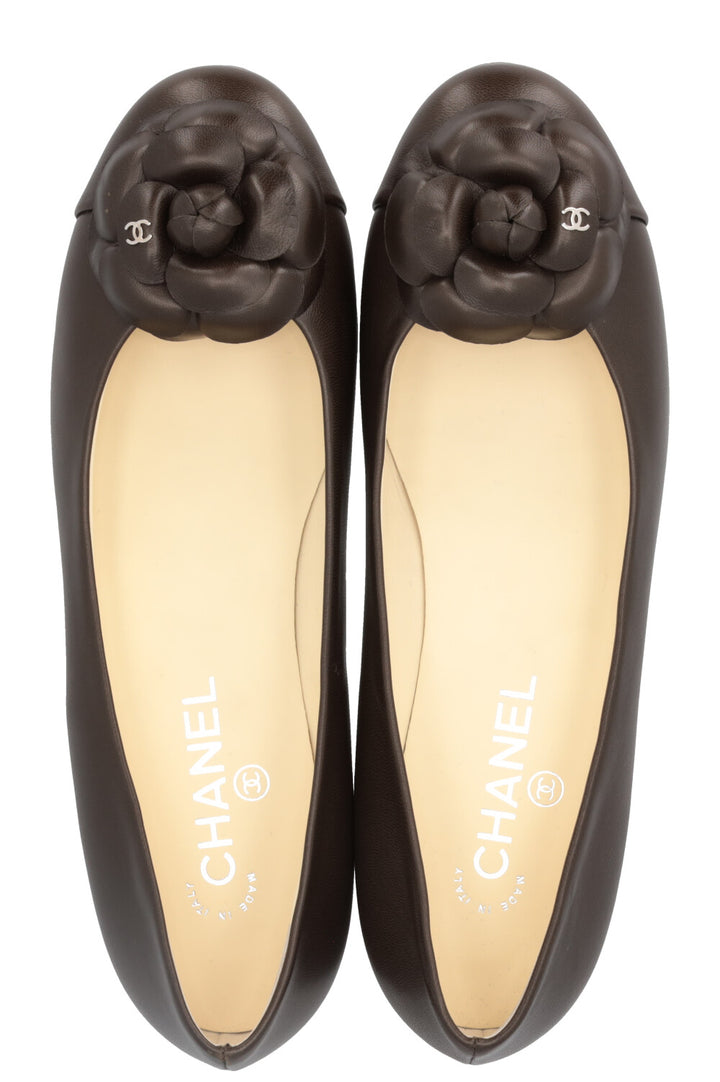 CHANEL Camellia Appartements Cuir Marron