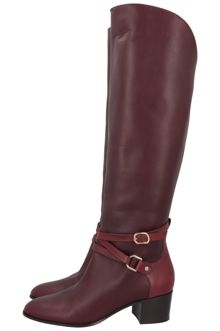 JIMMY CHOO Huxlie 45 Boots Bordeaux