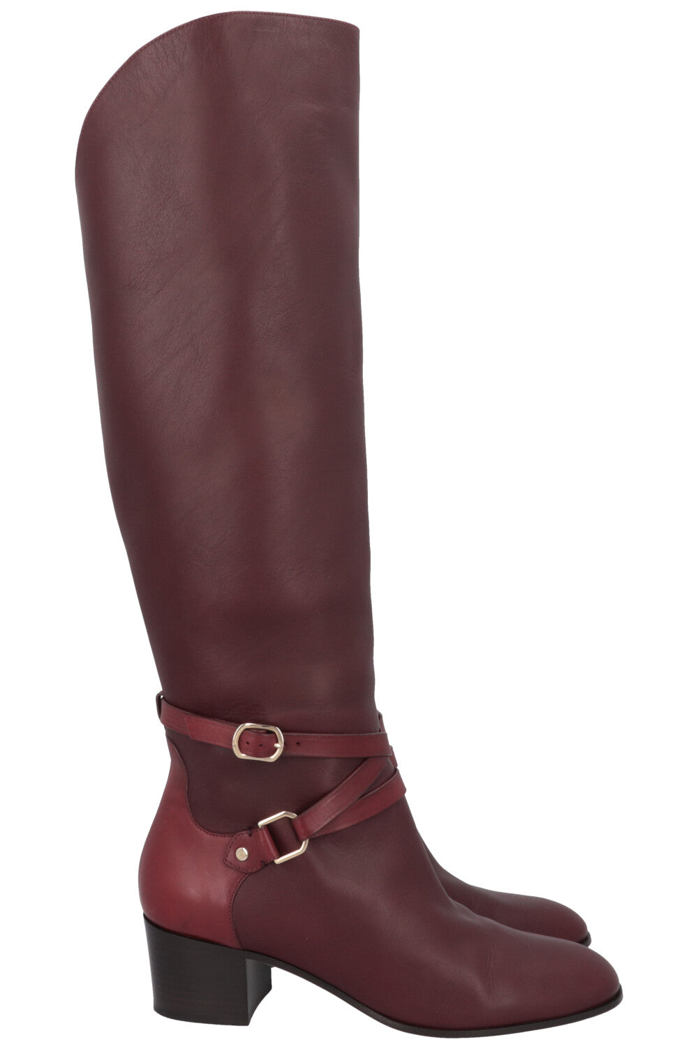 JIMMY CHOO Huxlie 45 Boots Bordeaux