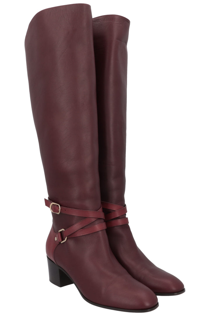 JIMMY CHOO Huxlie 45 Boots Bordeaux