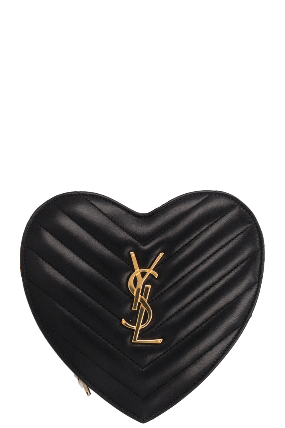 SAINT LAURENT Small Heart Matelasse Bag Black REAWAKE