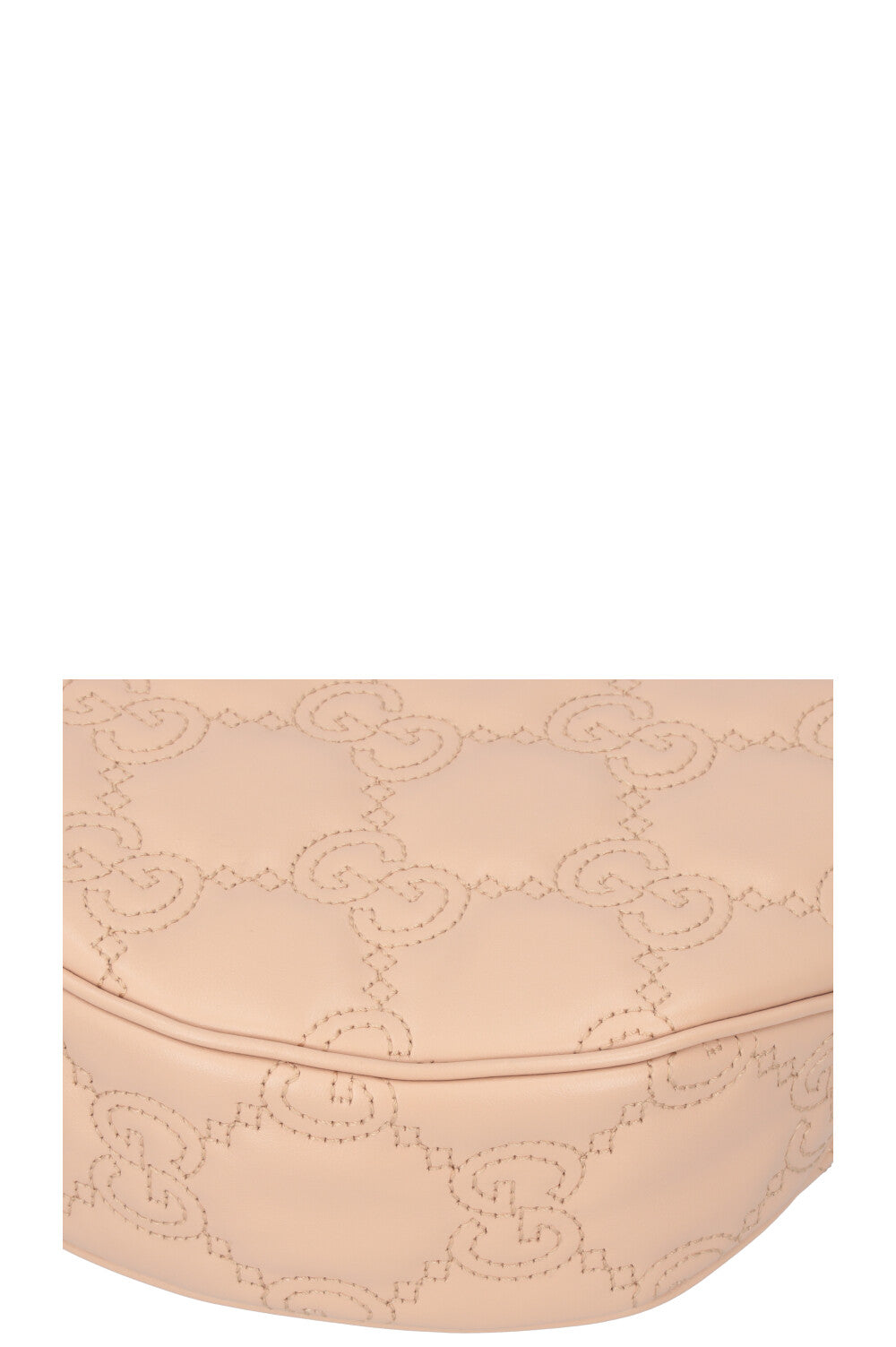 GUCCI Half Moon Metelassé Bag Powder Rose