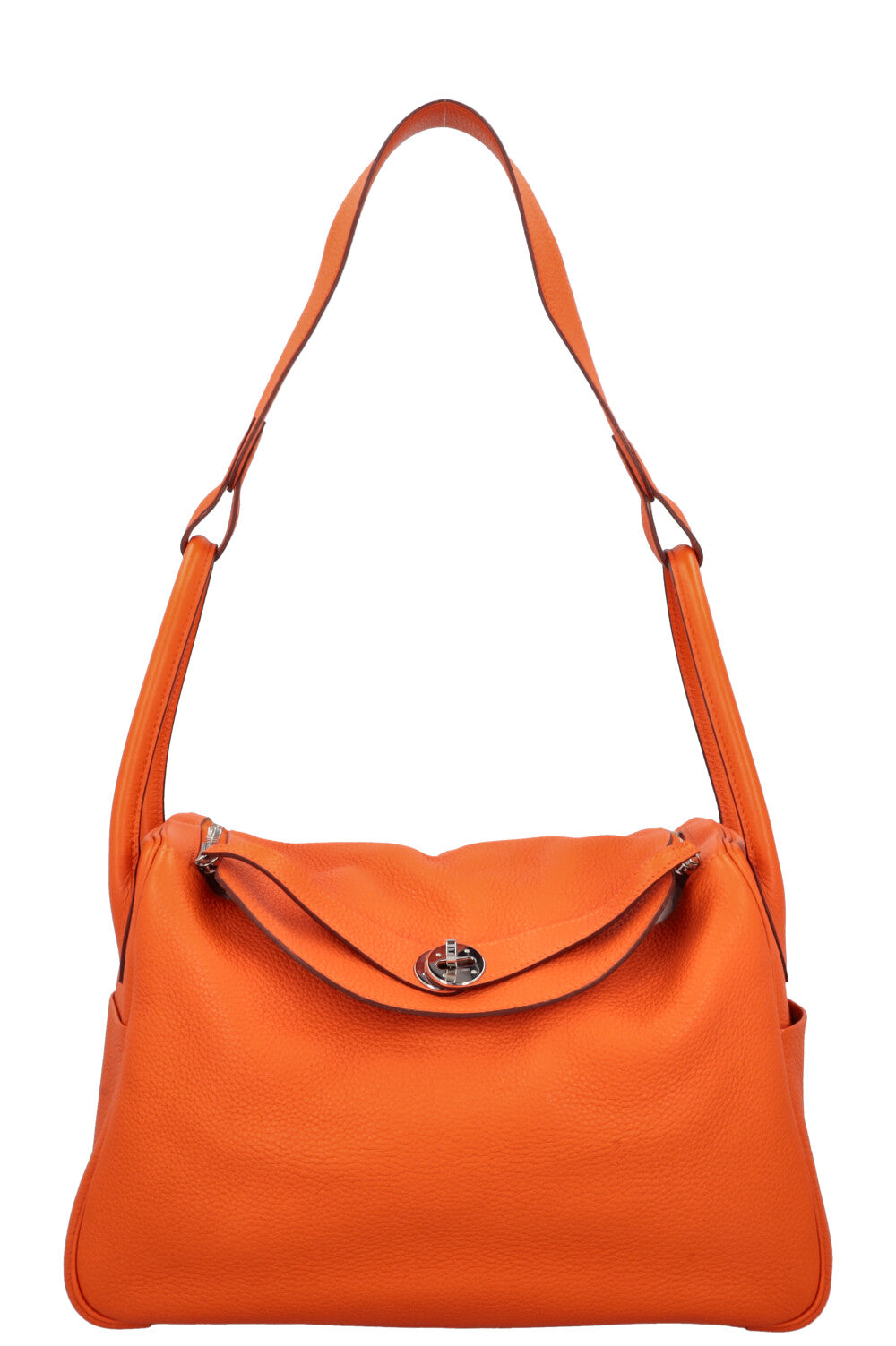 HERMÈS Lindy 34 Clemence Orange