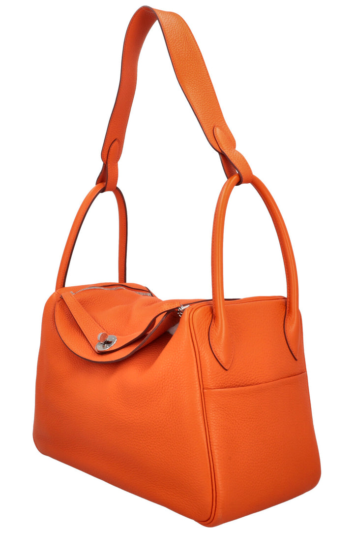 HERMÈS Lindy 34 Clemence Orange