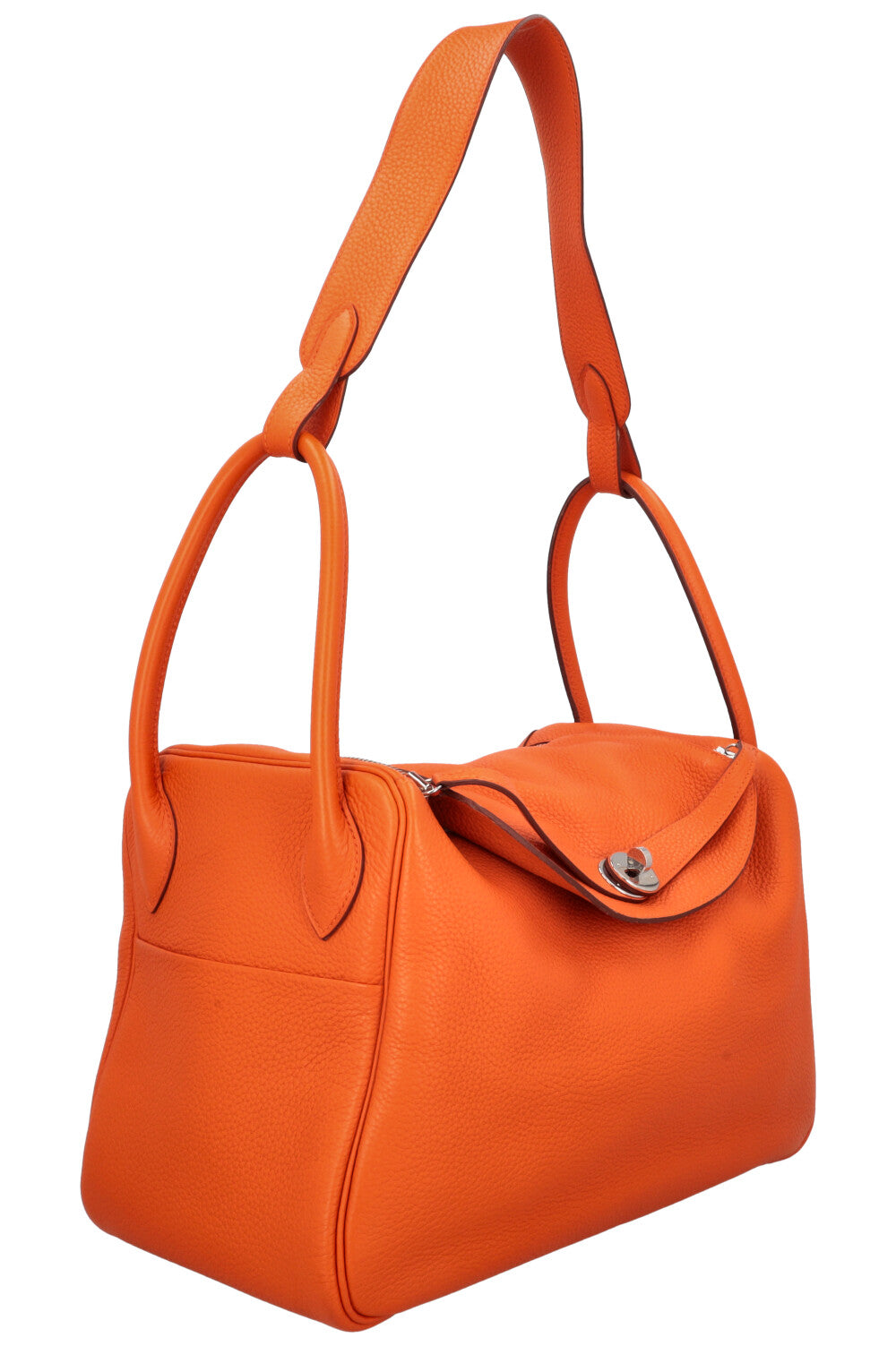 HERMÈS Lindy 34 Clemence Orange