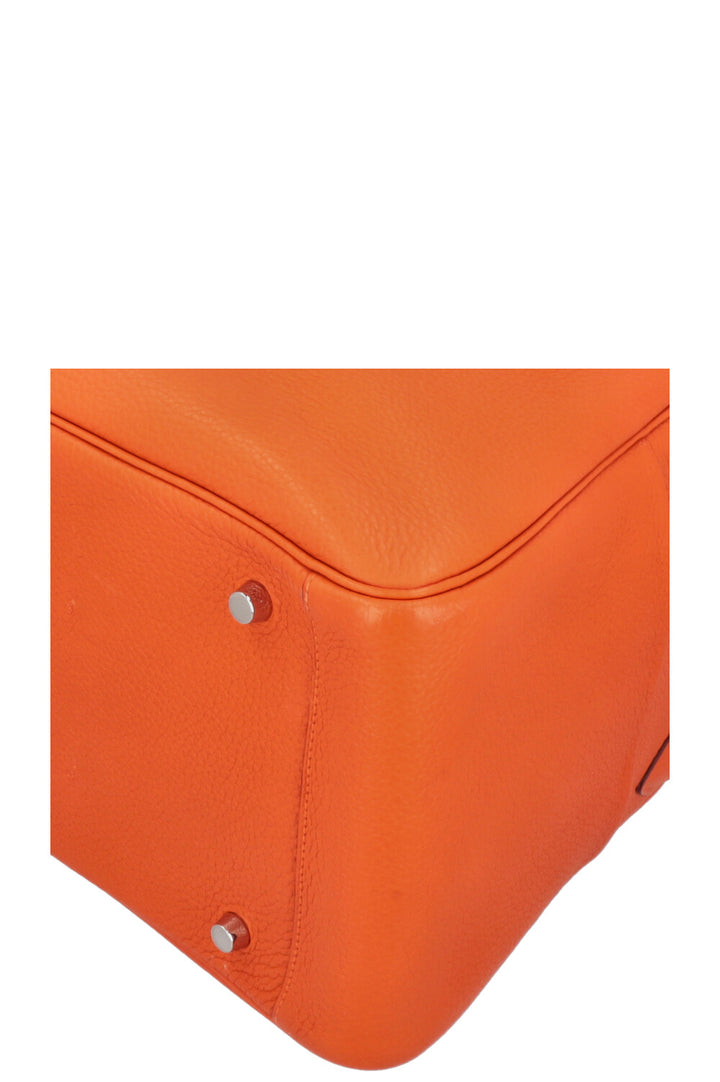 HERMÈS Lindy 34 Clemence Orange