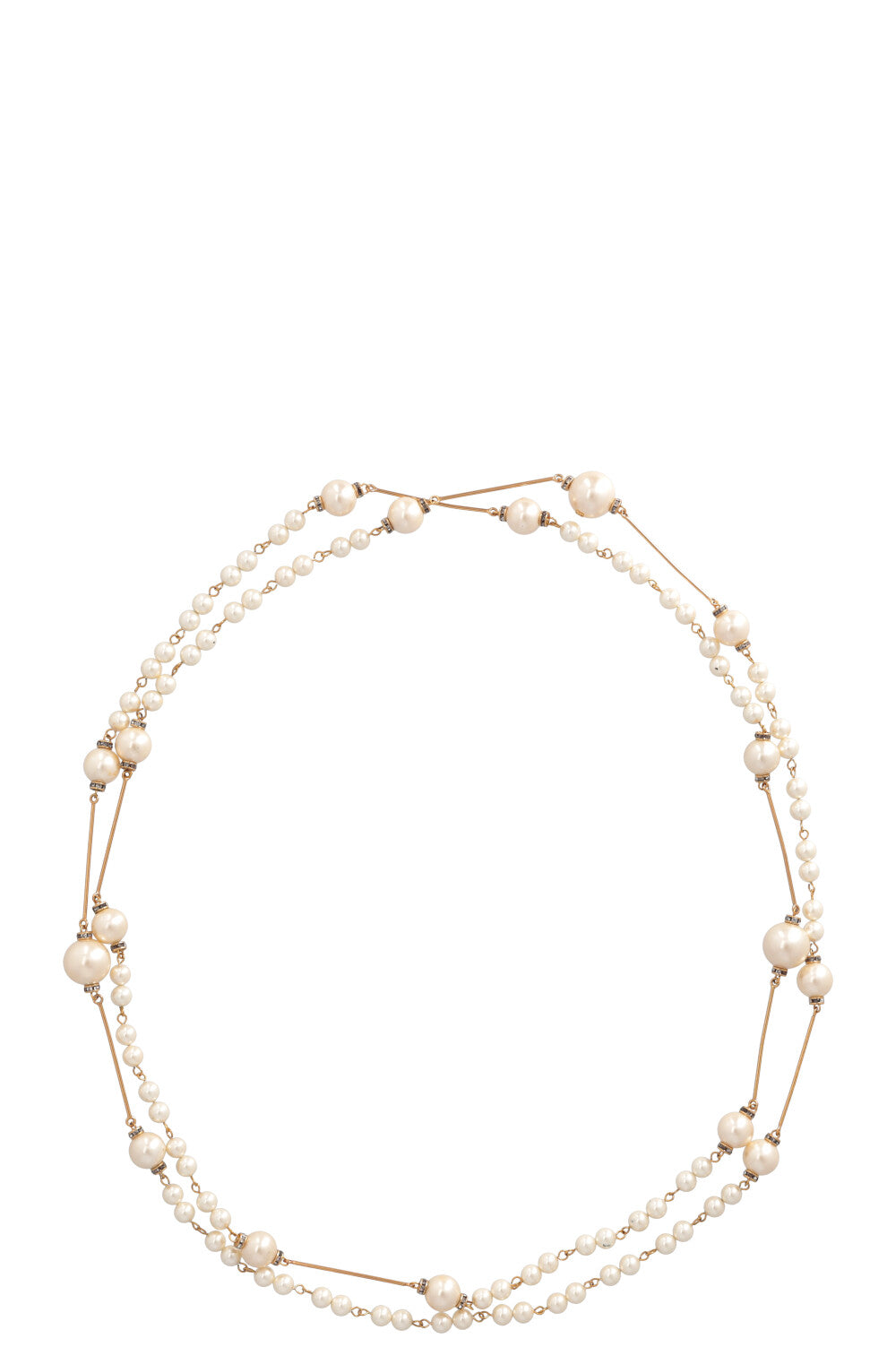 CHANEL 2001 Long Pearl Necklace