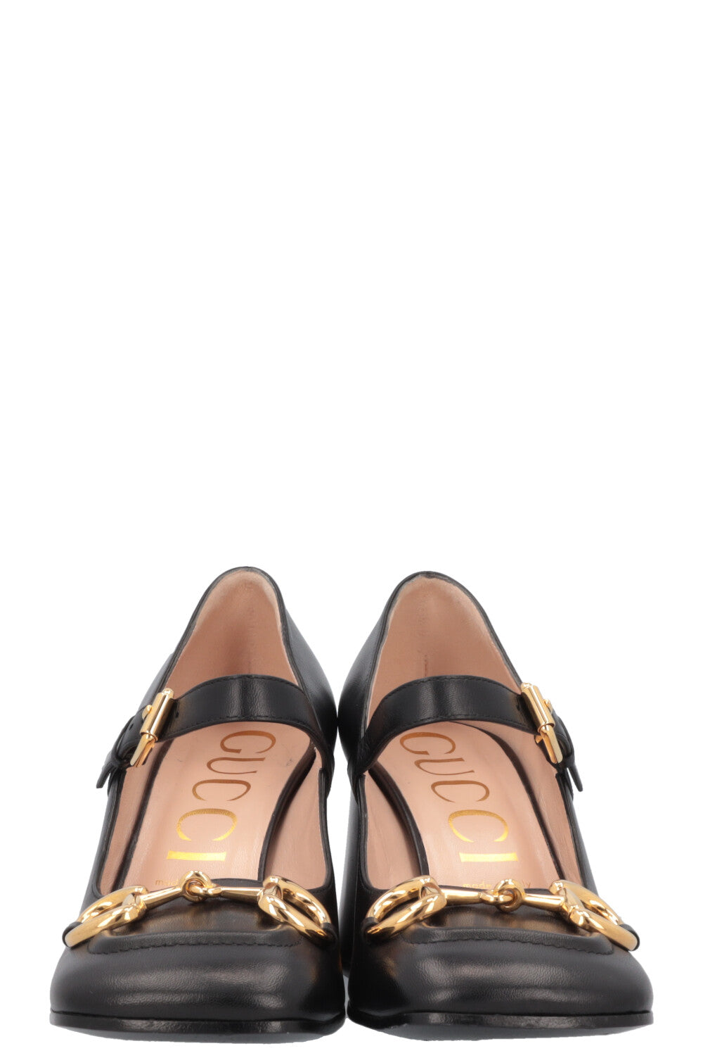 GUCCI Horsebit Mary Jane Heels Black