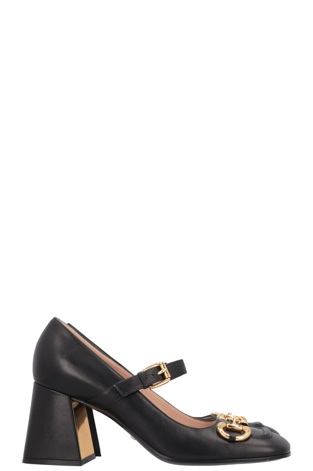 GUCCI Horsebit Mary Jane Heels Black