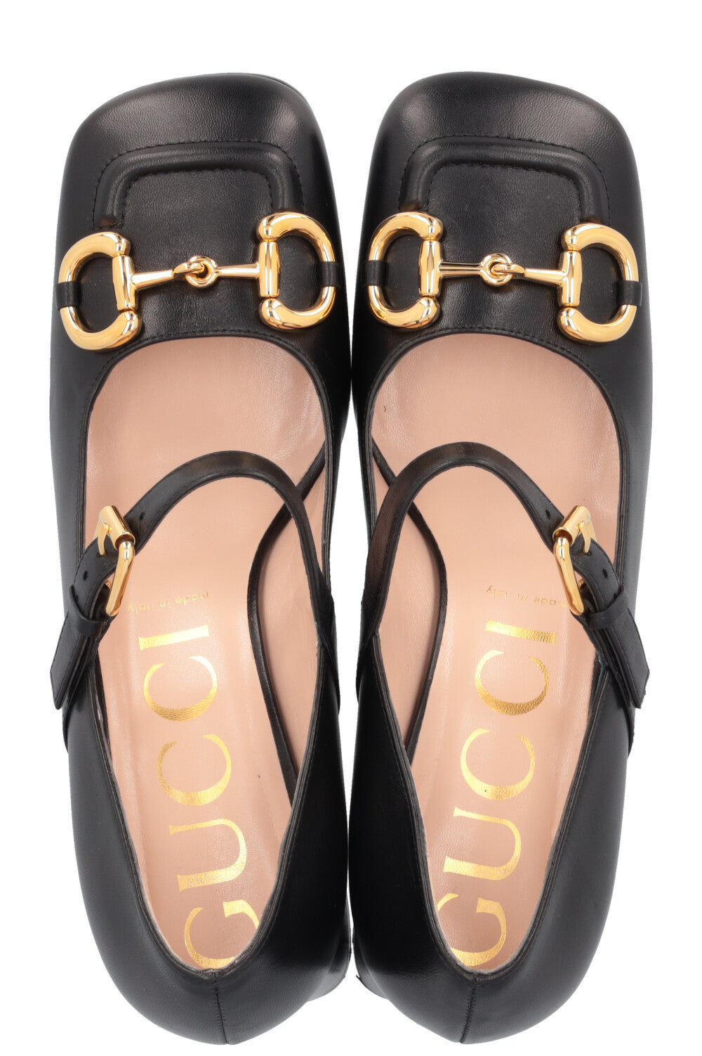 GUCCI Horsebit Mary Jane Heels Black