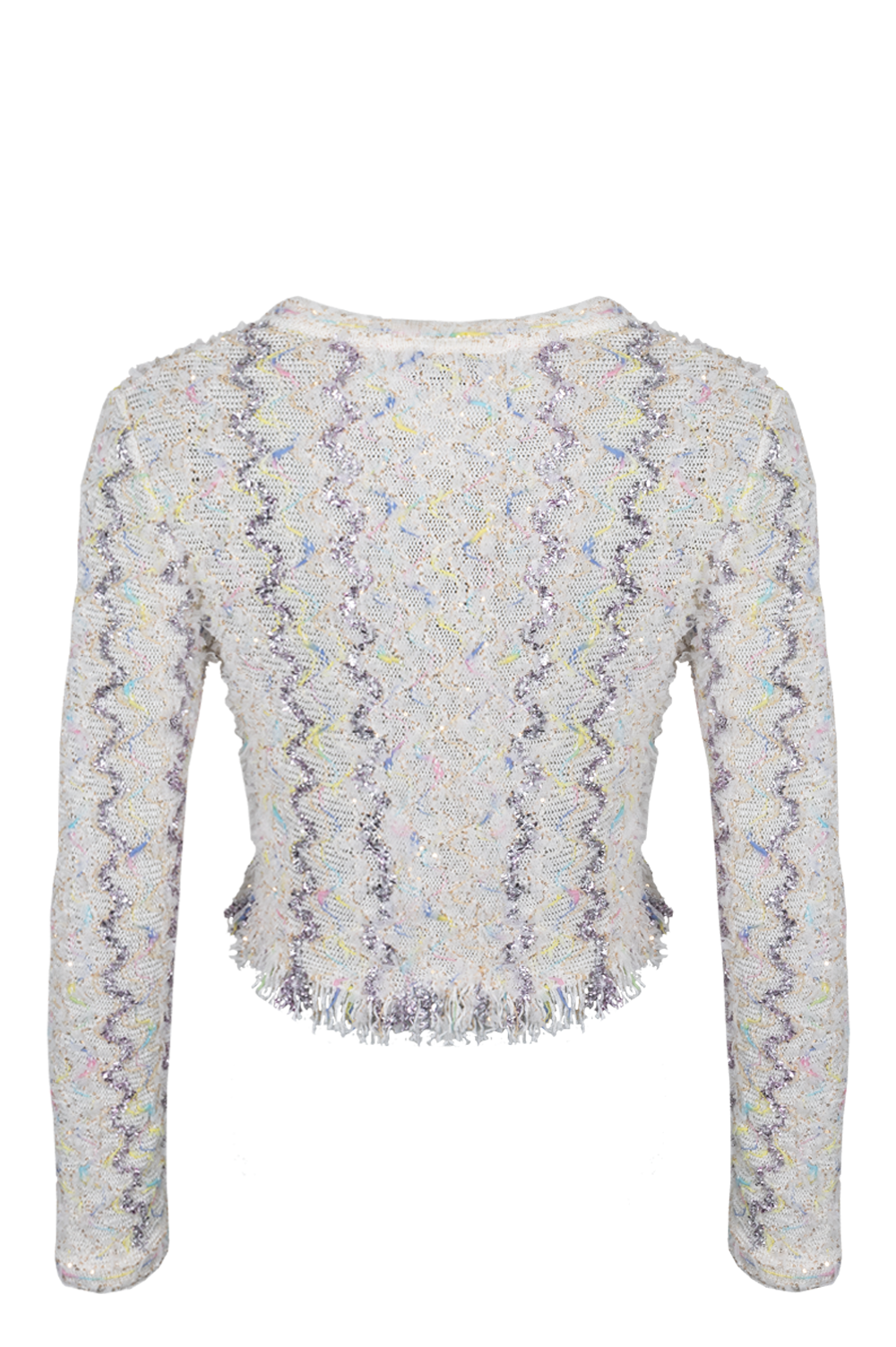 CHANEL Knit Cardigan Ivory Multicolor