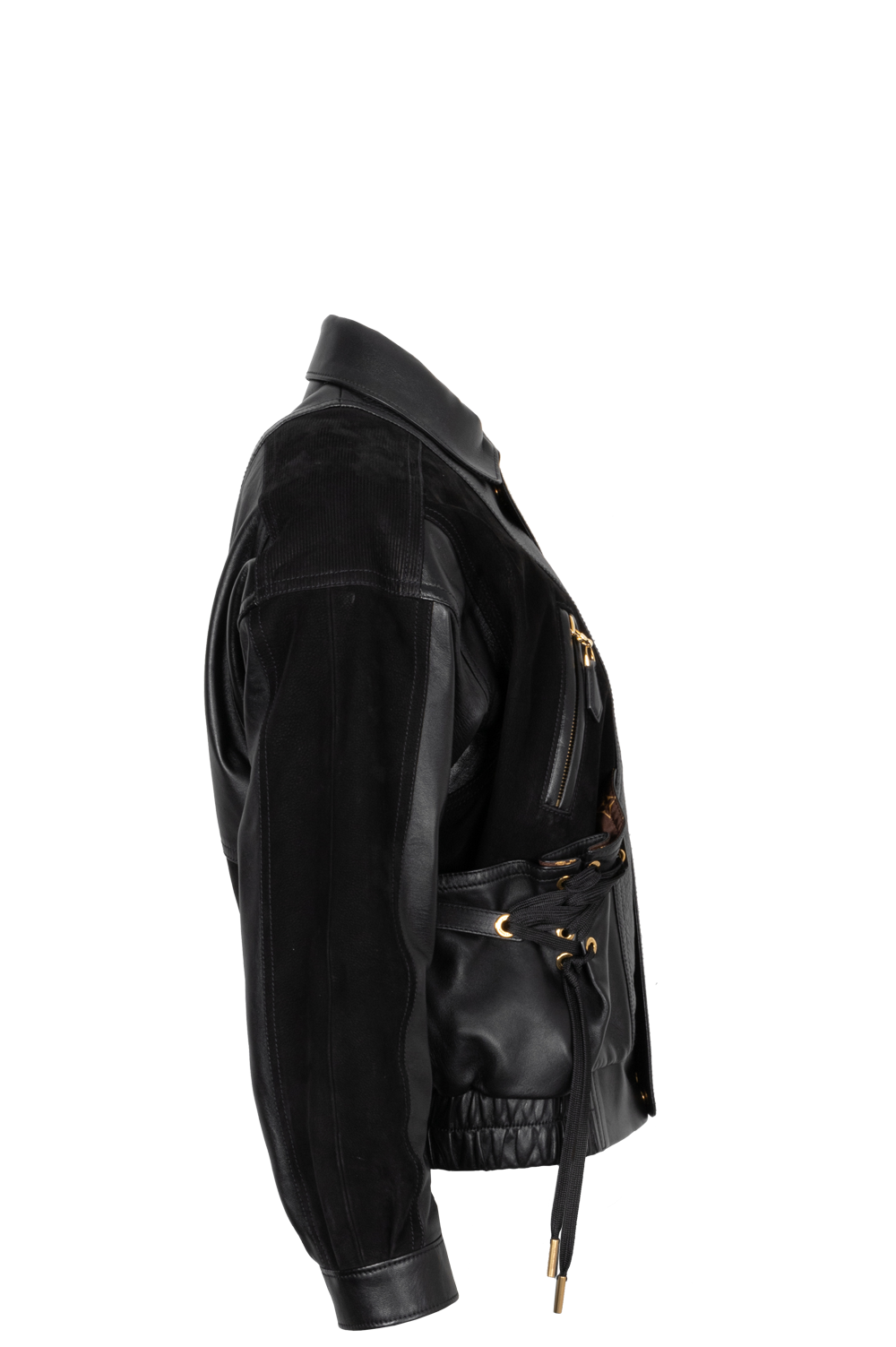 LOUIS VUITTON Blouson Bomber En Cuir Doublure MNG